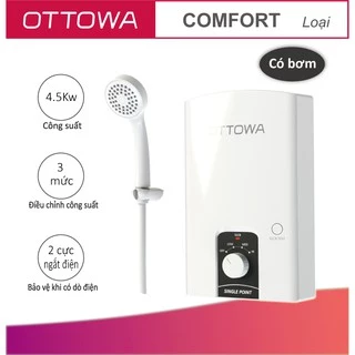 [HÀNG CHĨNH HÃNG] Máy nước nóng trực tiếp có bơm Ottowa - TC45P01 GIÁ RẺ NHẤT