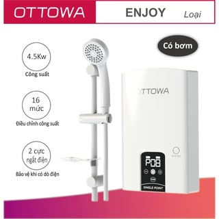 [HÀNG CHĨNH HÃNG] Máy nước nóng điện tử có bơm Ottowa - TE45P01 tốt nhất giá rẻ nhất