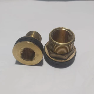 Ốc ép bồn nước, khớp nối bình nước bằng đồng thau ren trong, ren ngoài 21,27,34